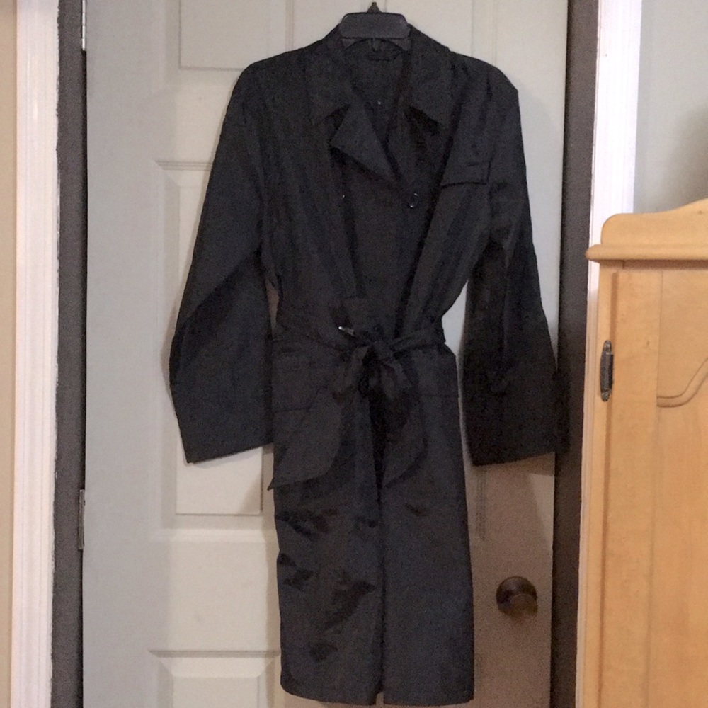 Black Vogue Italia raincoat in trench coat style
